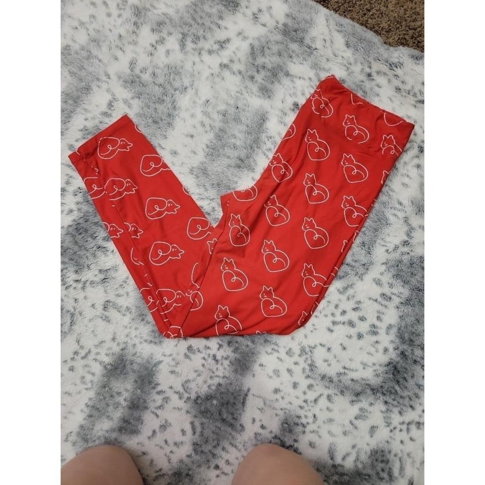 Red Heart Cat Lularoe leggings